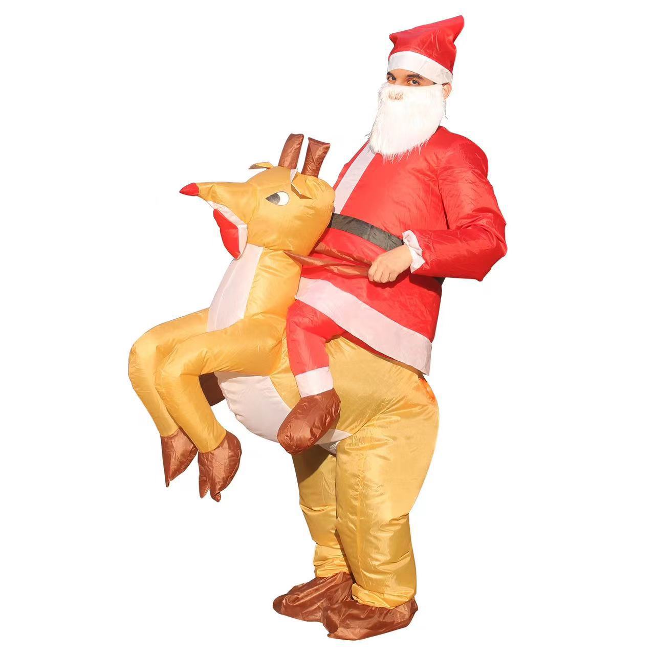 Santa Claus inflatable clothing stage performance Christmas elk costume performance wear snowman costume performance