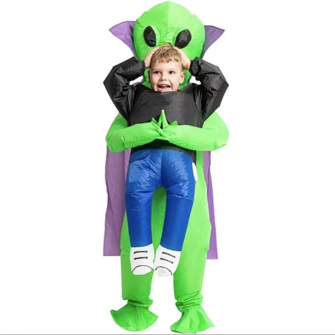 Halloween Alien inflatable clothing doll funny costume makeup props green ghost hug man inflatable costume