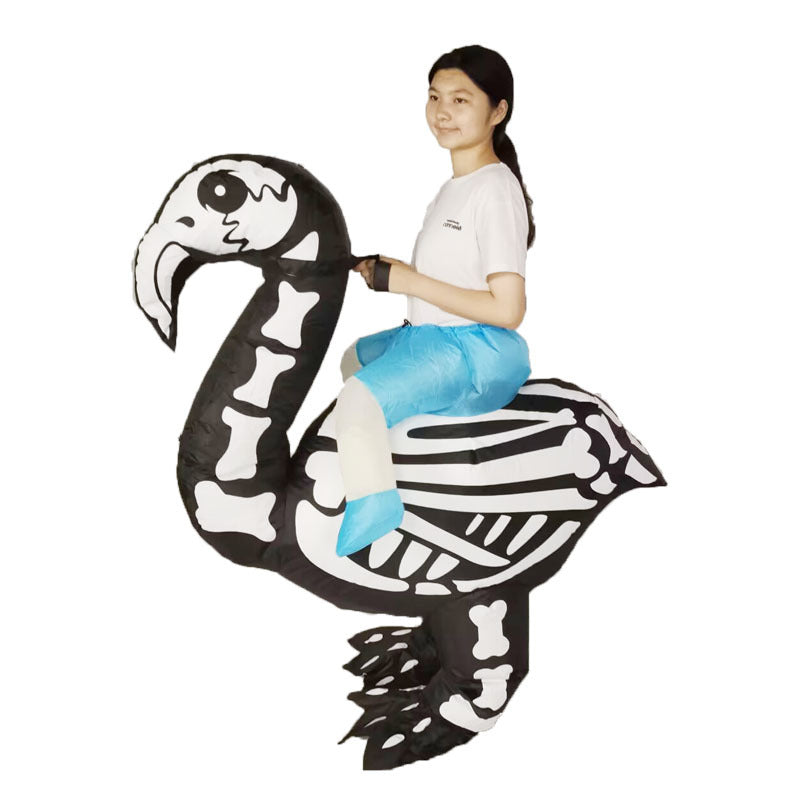 Halloween hot funny party Mount skull animal Flamingo inflatable doll costume Road