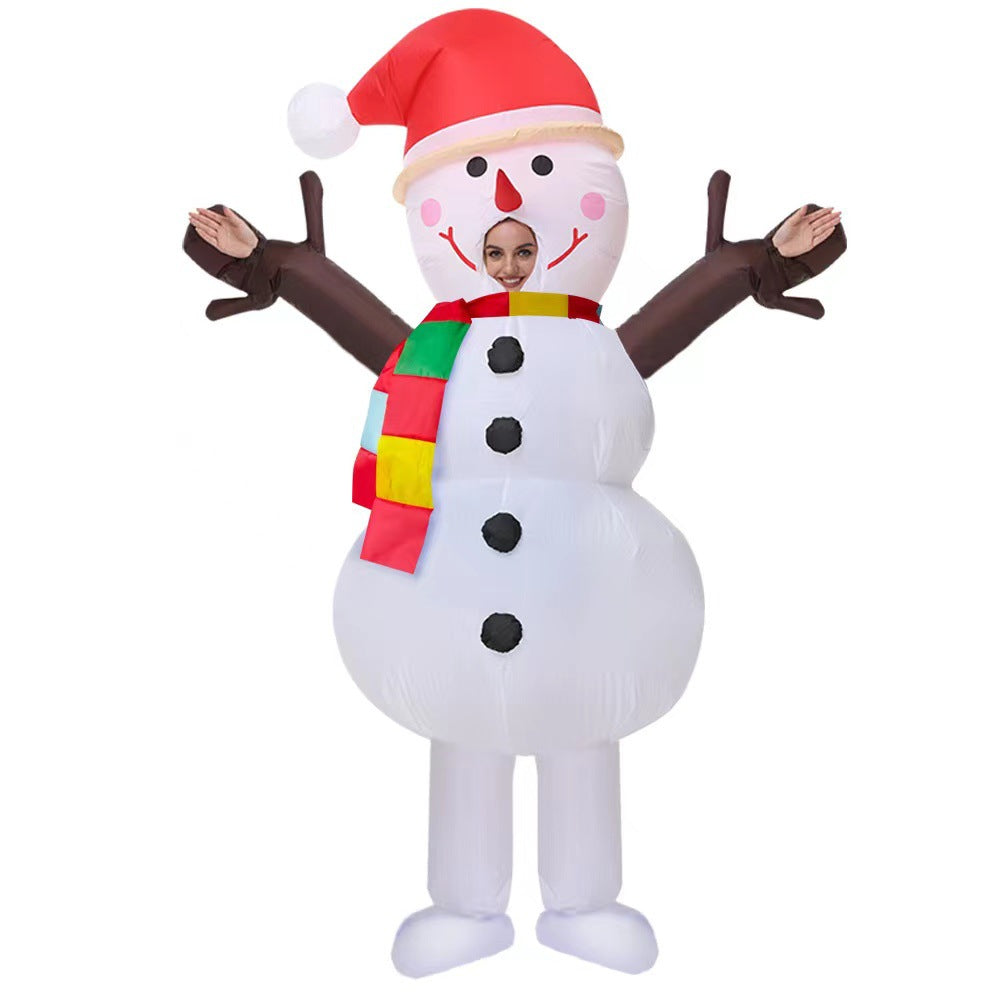 Santa Claus inflatable clothing stage performance Christmas elk costume performance wear snowman costume performance