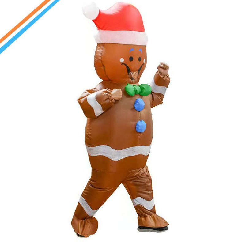 Christmas elk Gingerbread Man Costume party party stage atmosphere props Santa Claus inflatable costume