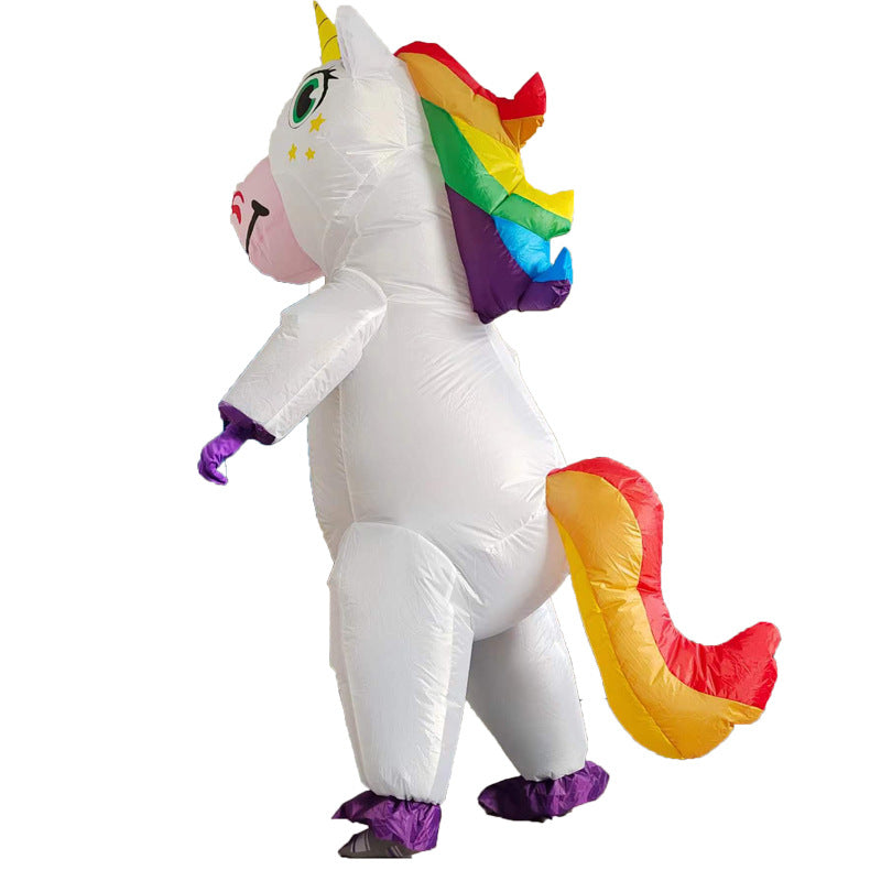 Unicorn costume cross-border Christmas cartoon doll riding Party packaging love colorful unicorn inflatable clothing