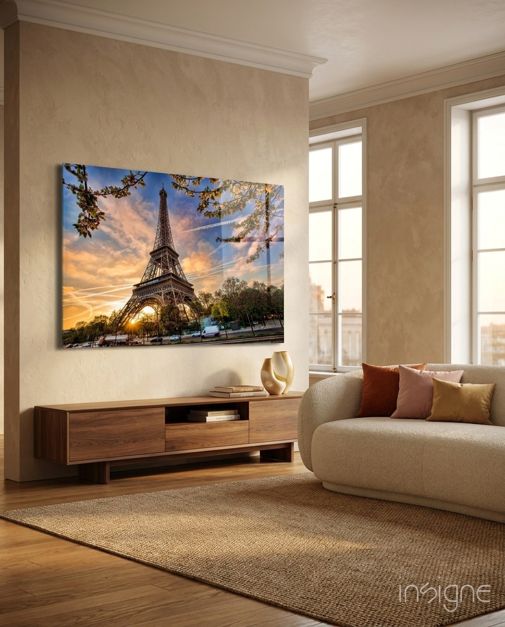 Eiffel Tower Glass Wall Art