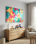 Balloons Glass Wall Art