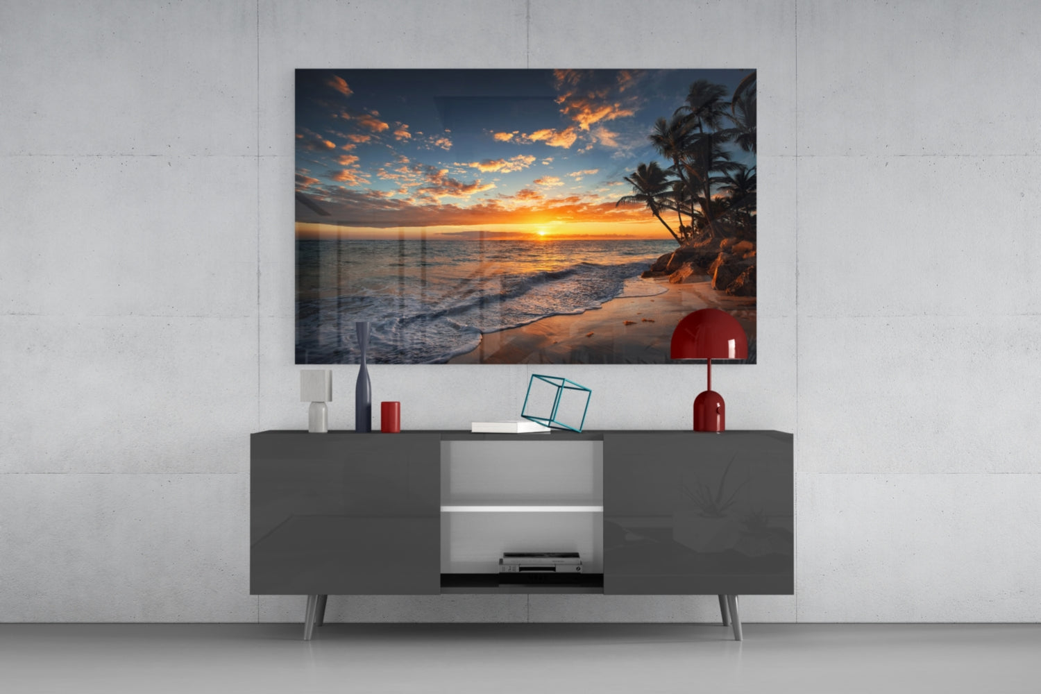 Palm Trees Glass Wall Art