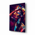 Female Portrait 3 Glass Wall Arts