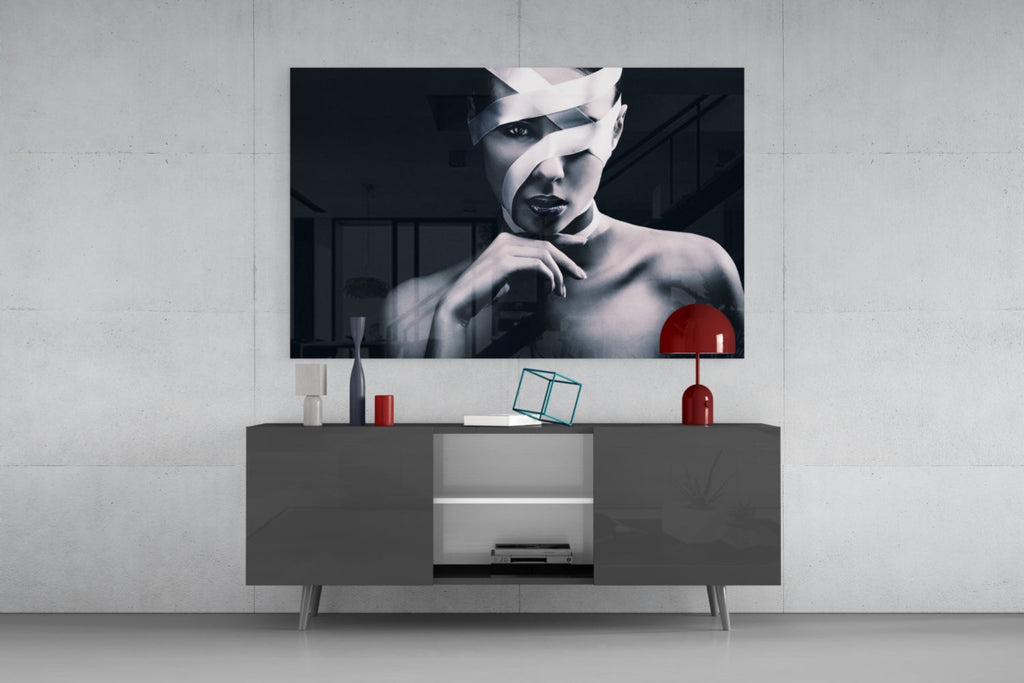 Woman Portrait 9 Glass Wall Arts