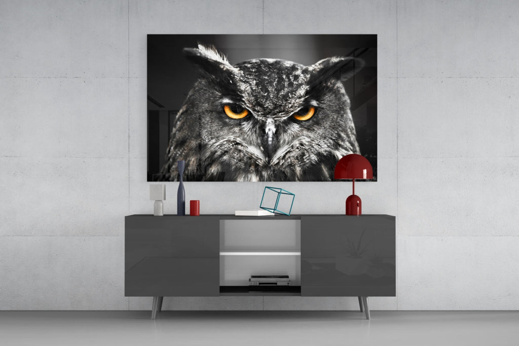 Owl Glass Wall Art