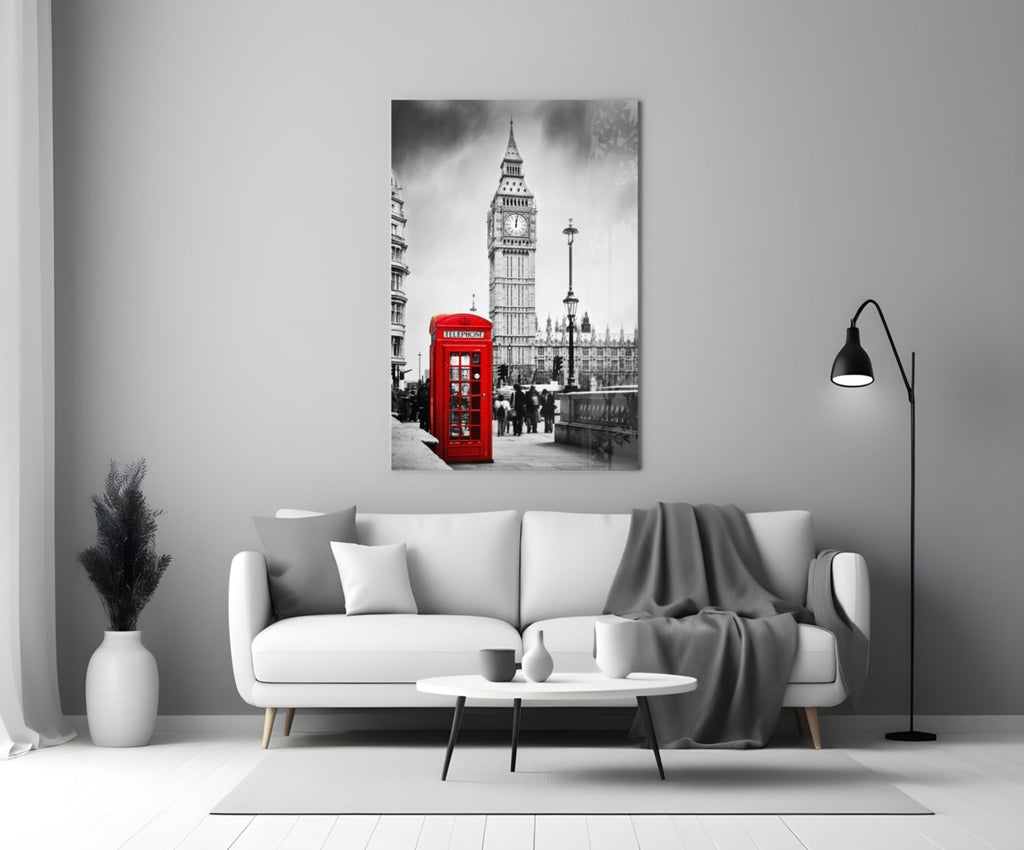 Phone Box Glass Wall Art
