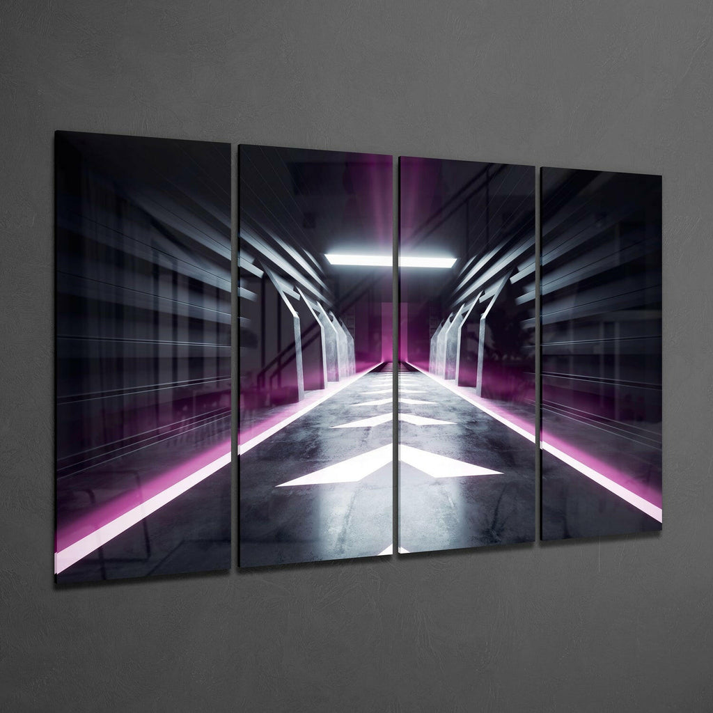 Hallway 4 Pieces Mega Glass Wall Art (59"x36")