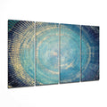 Turquoise 4 Pieces Mega Glass Wall Art (59"x36")