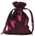 Wine Satin Pouch