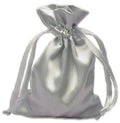 Silver Satin Pouch