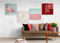 Pink Desert Quadro Glass Wall Art