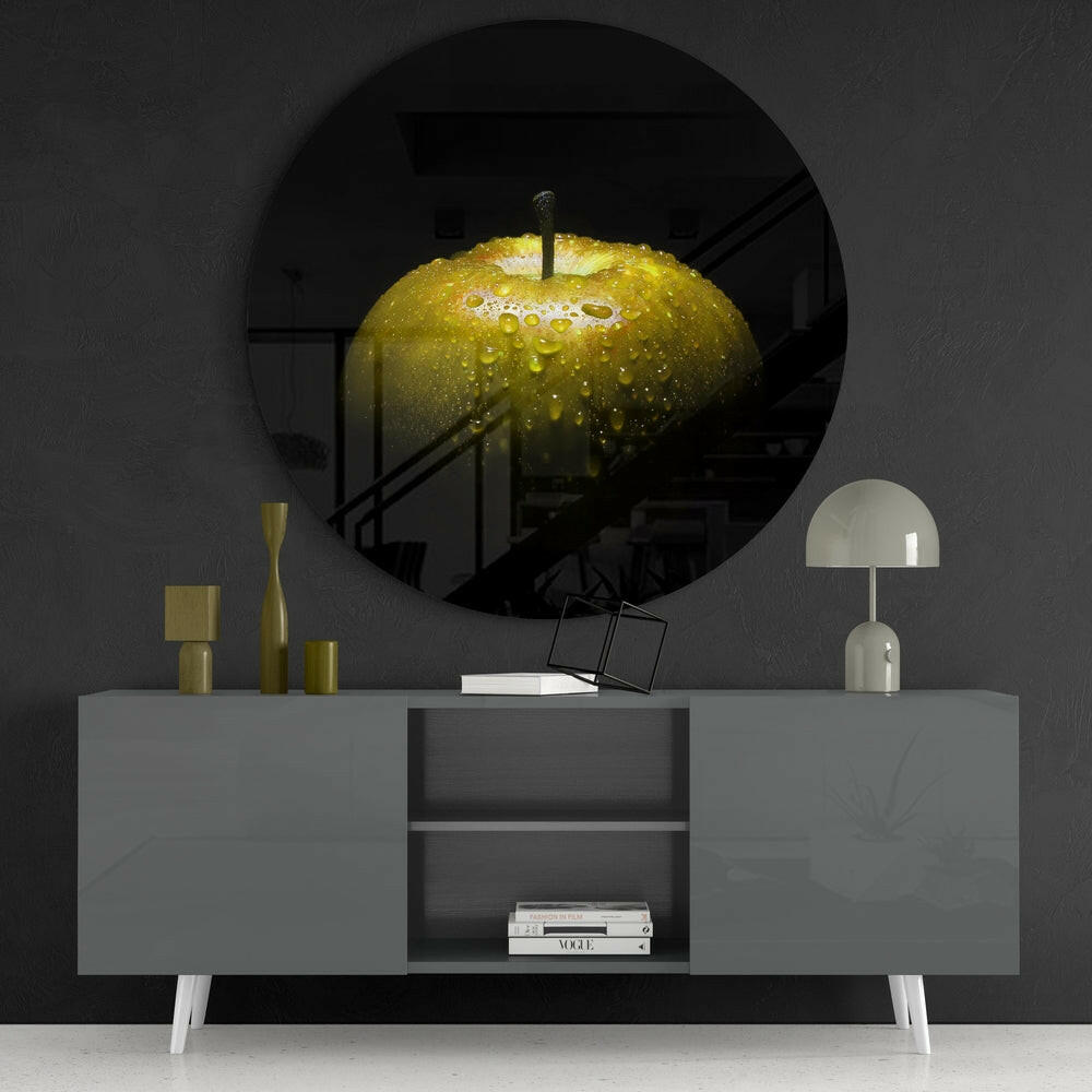 Apple Glass Wall Art