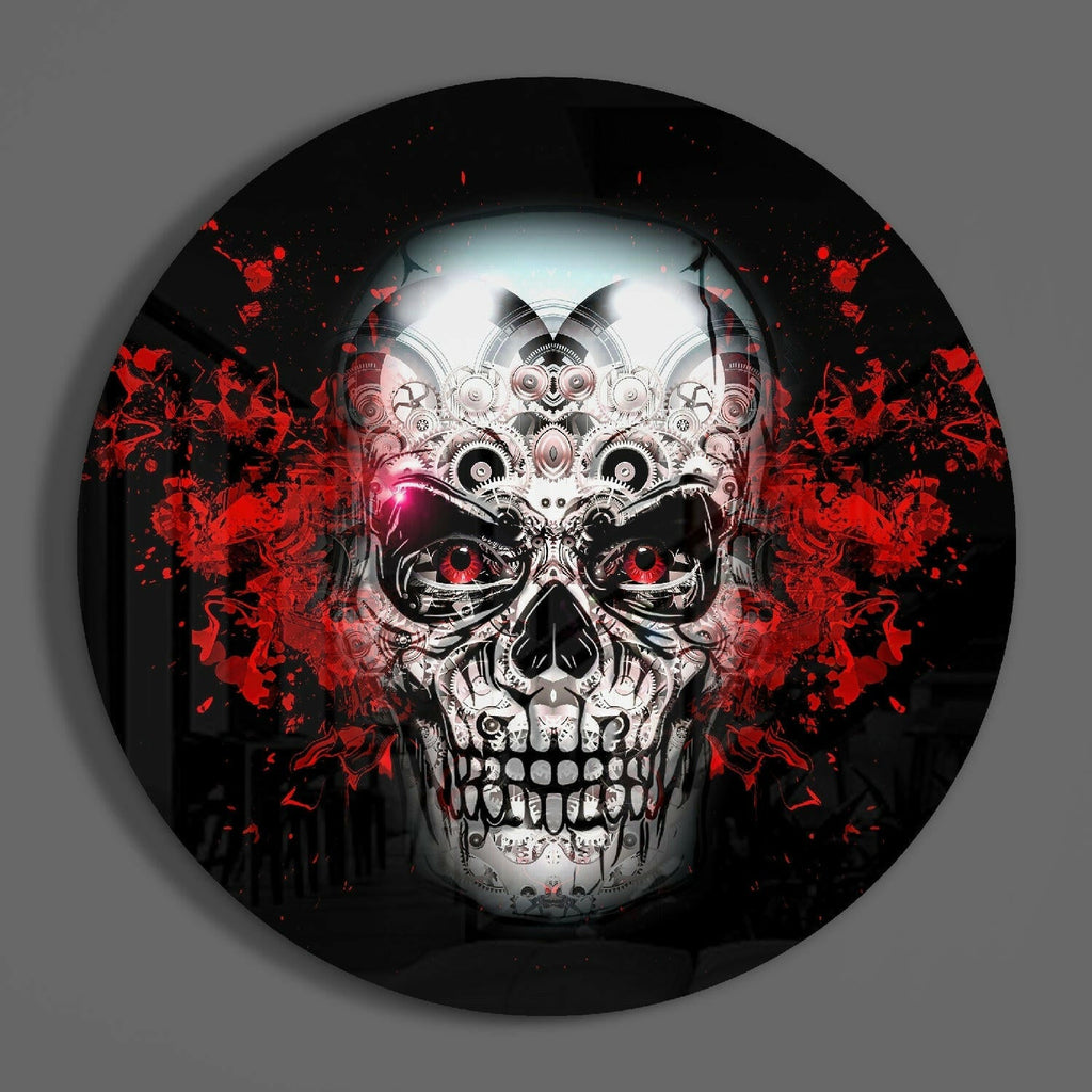 Skull Glass Wall Art