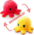 TeeTurtle Reversible Plushie: Octopus - Red/Yellow - Mini