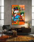 Hermes' Scrooge Glass Wall Art || Designer Collection