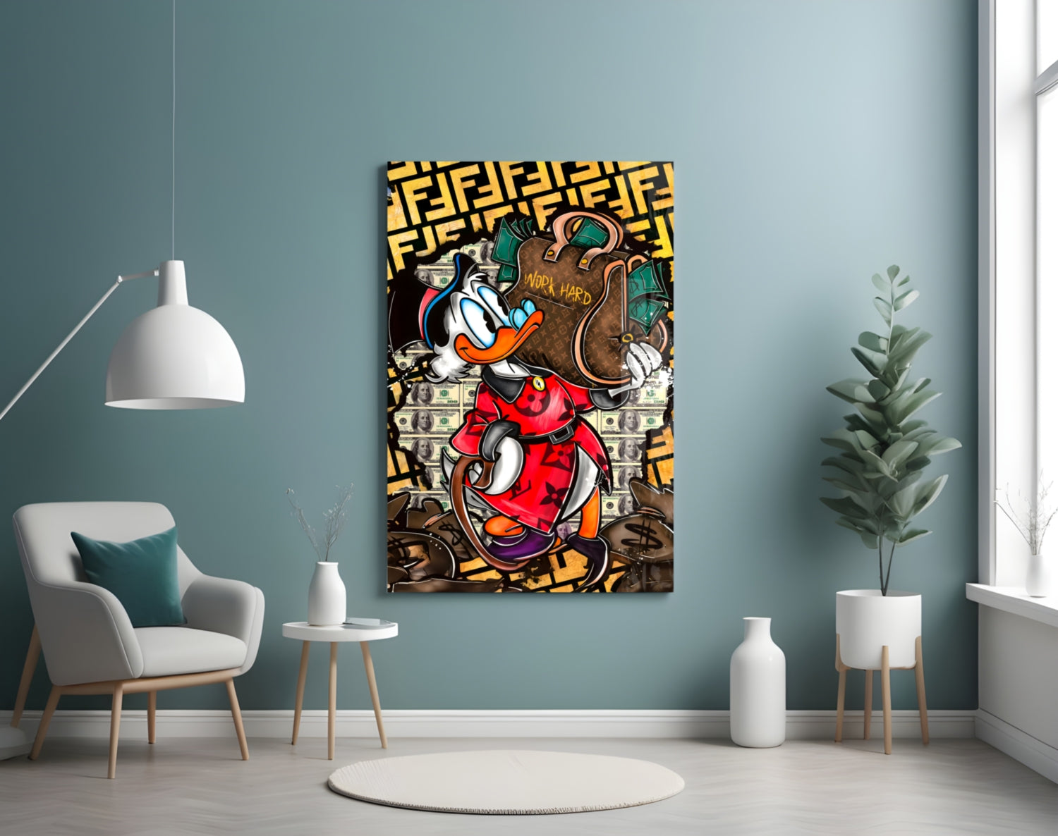 Unpretentious Luxury and Labor Glass Wall Art || Designer Collection