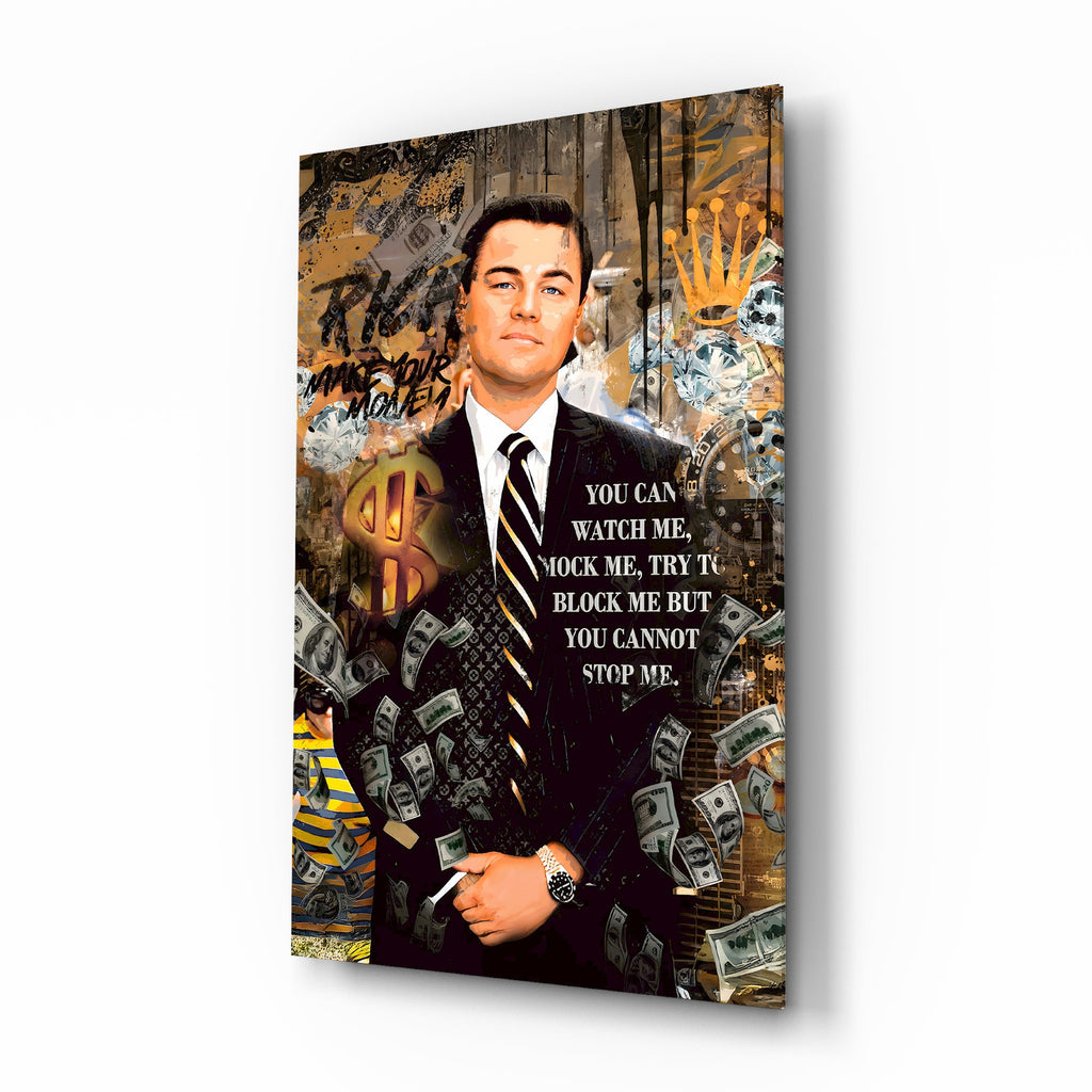 The Wolf of Wall Street Glass Wall Art || Designer Collection