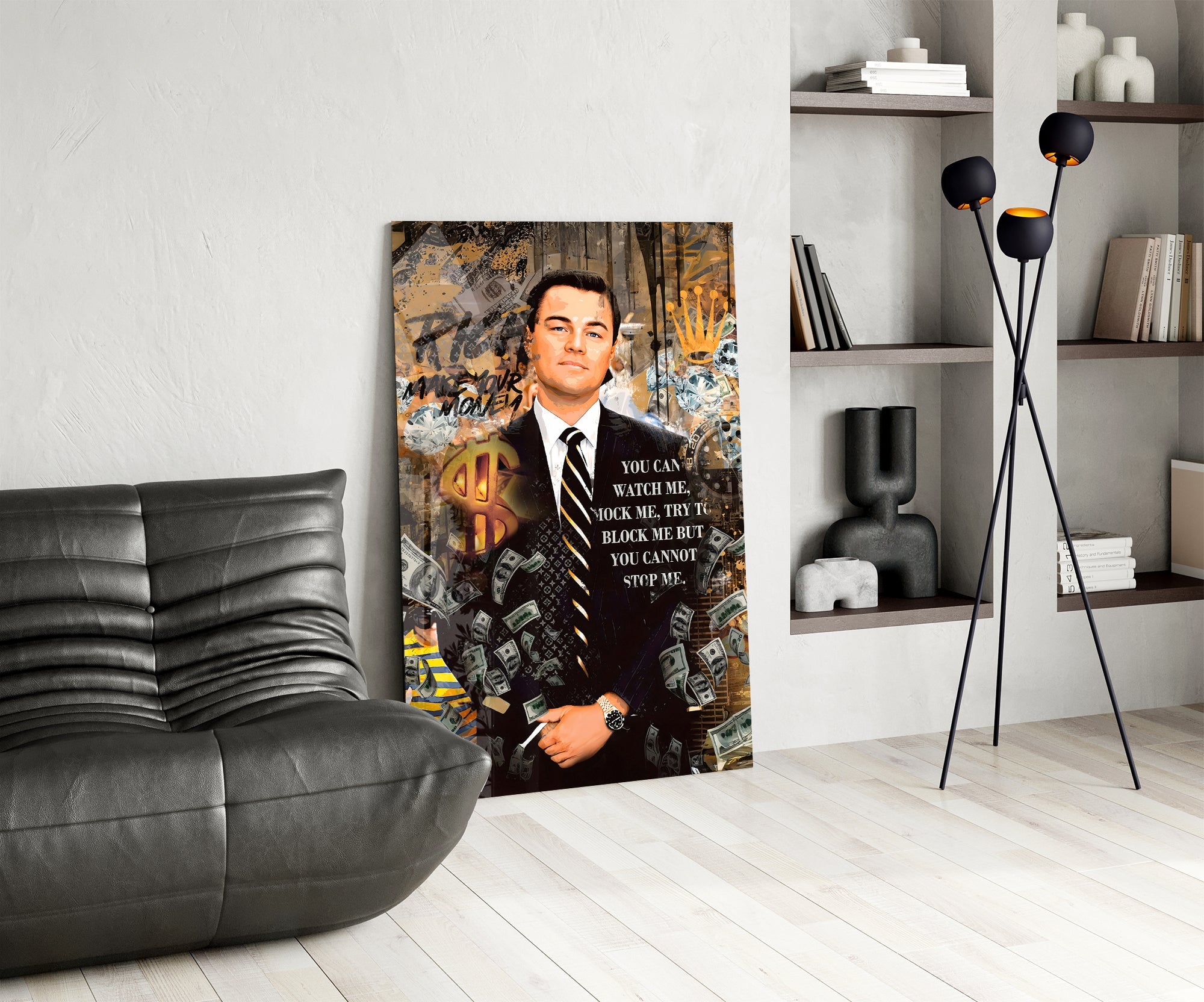 The Wolf of Wall Street Glass Wall Art || Designer Collection