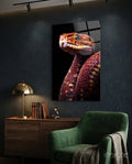 Red Stare Viper Glass Wall Art || Designer Collection