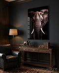 The Wise Look of the Elephant Glass Wall Art || Designer Collection