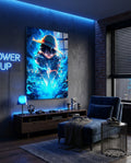 Luffy Blue Lightning Glass Wall Art || Designer Collection