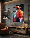 Luffy Mysterious Power Glass Wall Art || Designer Collection