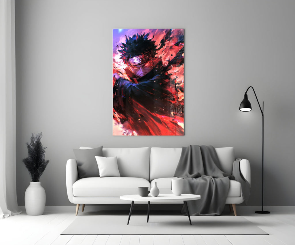 Obito: Rage of the Sharingan Glass Wall Art || Designer Collection