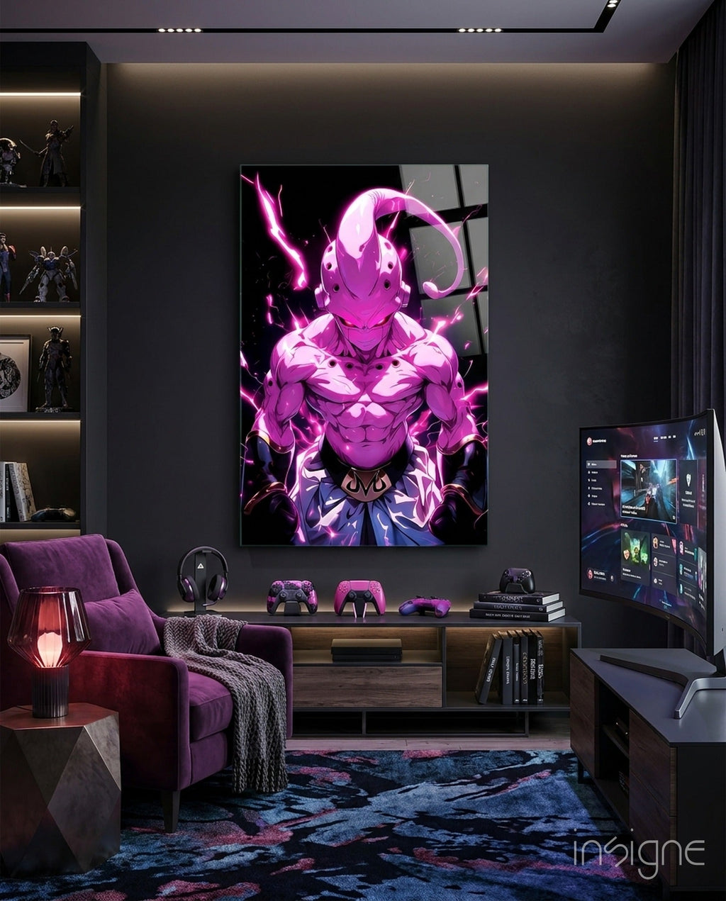 Pure Evil Kid Buu Glass Wall Art || Designer Collection