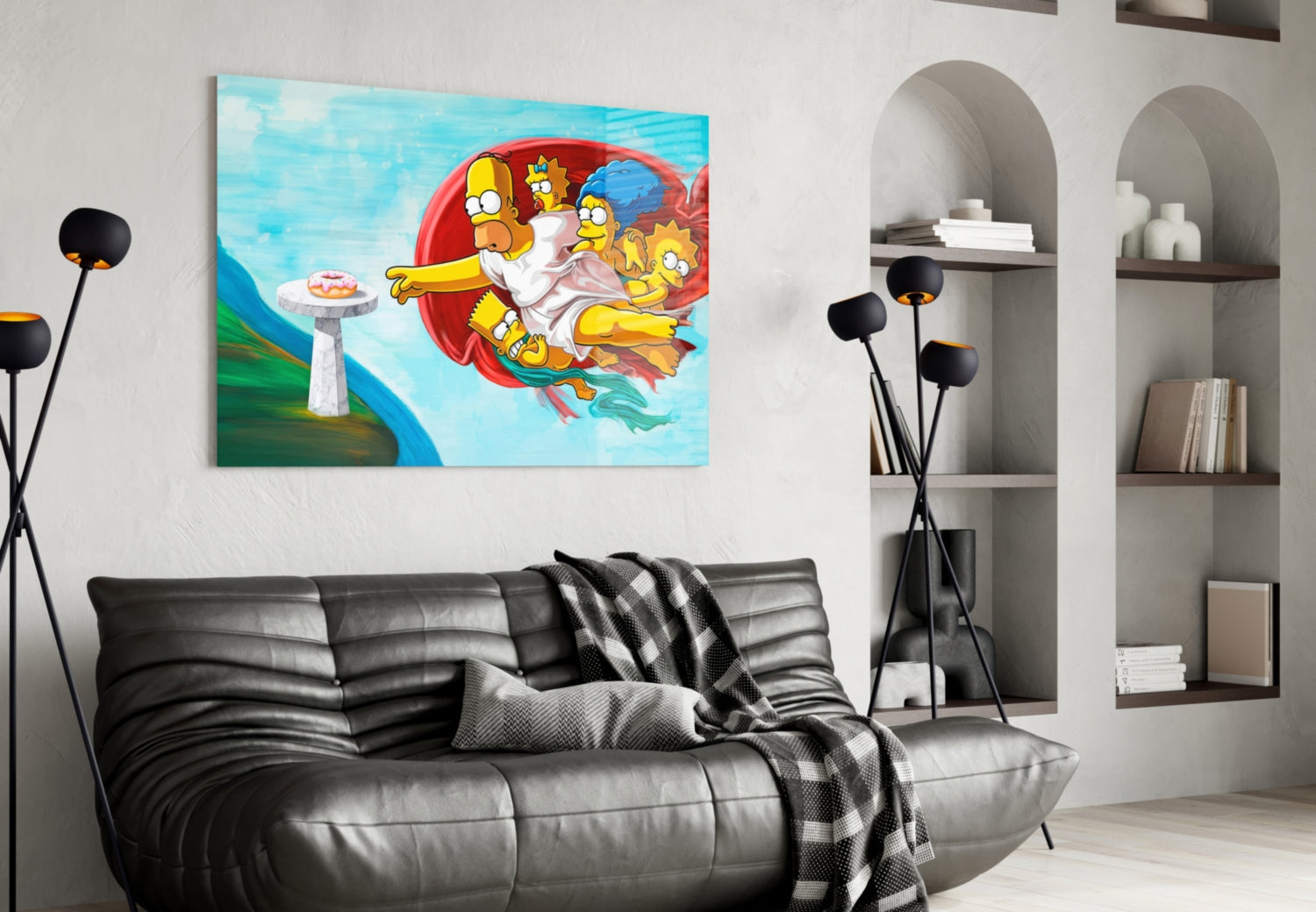 Homer's Genesis Glass Wall Art || Designer Collection