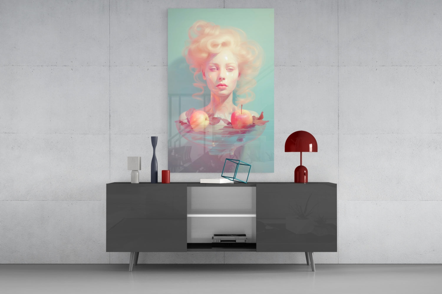 Apple Tranquility Glass Wall Art || Designer Collection