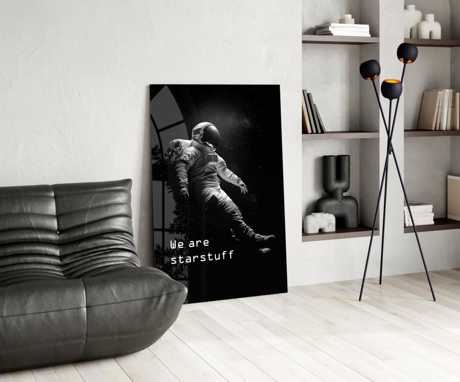 Loneliness in Space Glass Wall Art || Designer Collection