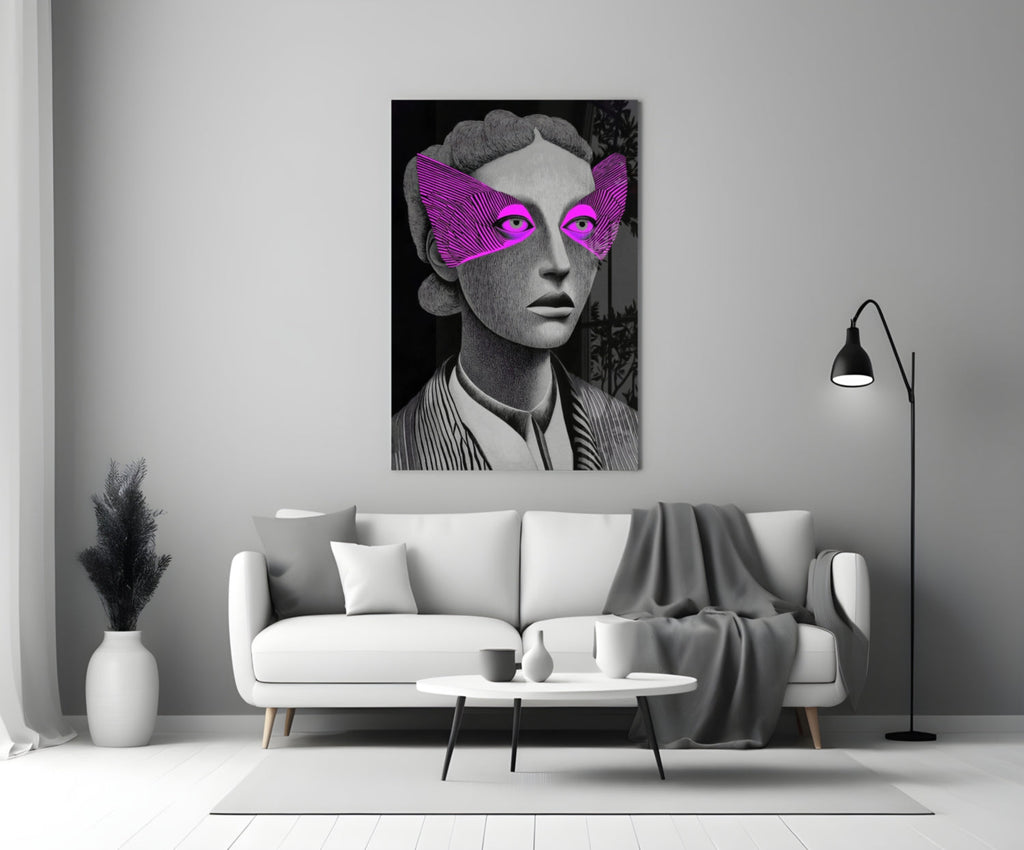 Striped Look Glass Wall Art || Designer Collection