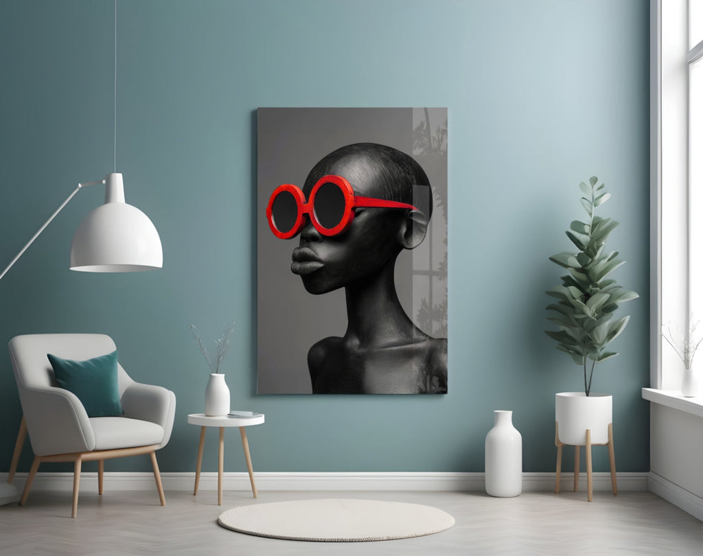 Faces of Colors Glass Wall Art || Designer Collection