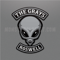 The Grays Motorcycle Club Alien Ufo Sticker
