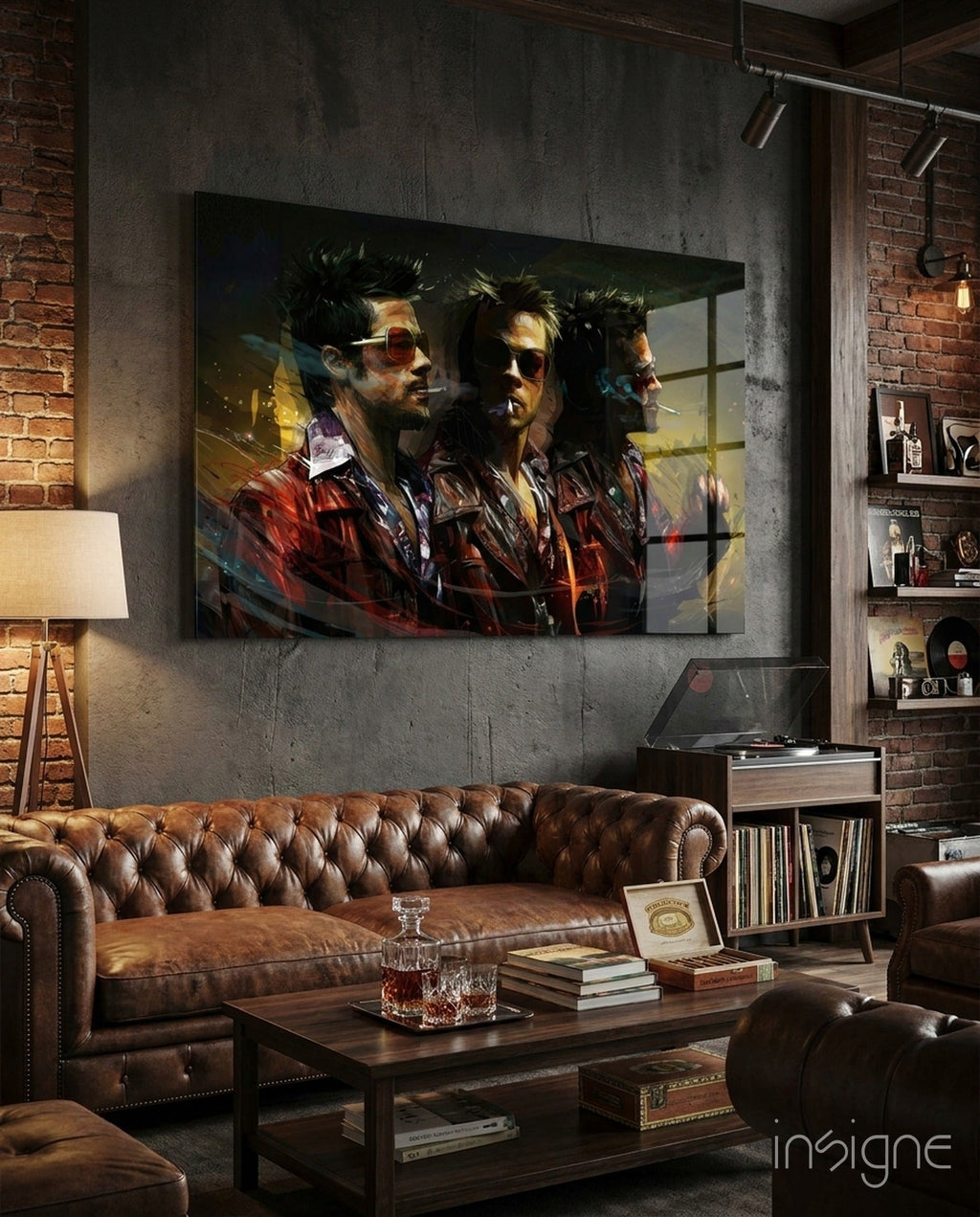 Fight Club-Tyler Durden Glass Wall Art