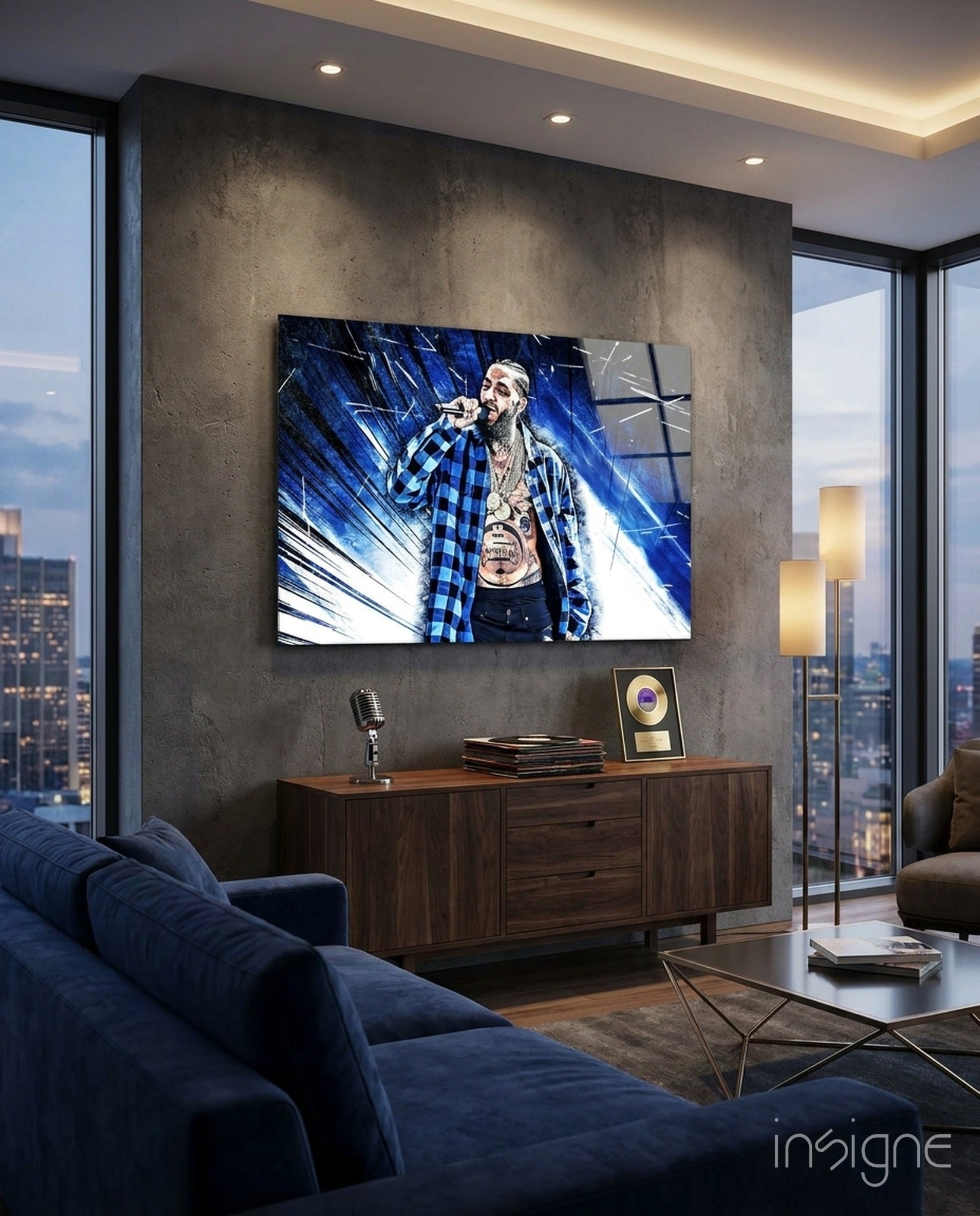 Nipsey Hussle Glass Wall Art