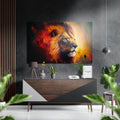 Lion Brushed Aluminum Dibond Wall Art
