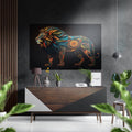 Lion Brushed Aluminum Dibond Wall Art