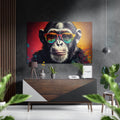 Smarty Monkey Brushed Aluminum Dibond Wall Art
