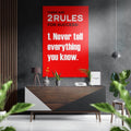 Never Tell Brushed Aluminum Dibond Wall Art