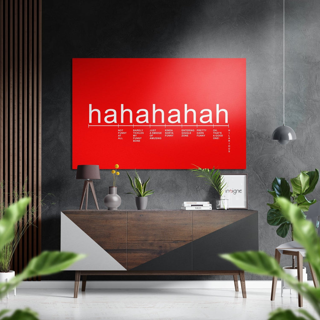 Hahaha Brushed Aluminum Dibond Wall Art