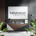 Hahaha Brushed Aluminum Dibond Wall Art