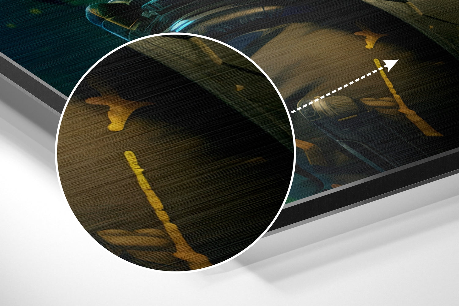 Futuristic Styles Brushed Aluminum Dibond Wall Art