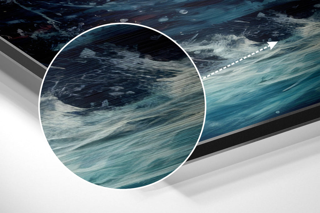 Astronaut Surfer Brushed Aluminum Dibond Wall Art