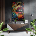 Lips Brushed Aluminum Dibond Wall Art