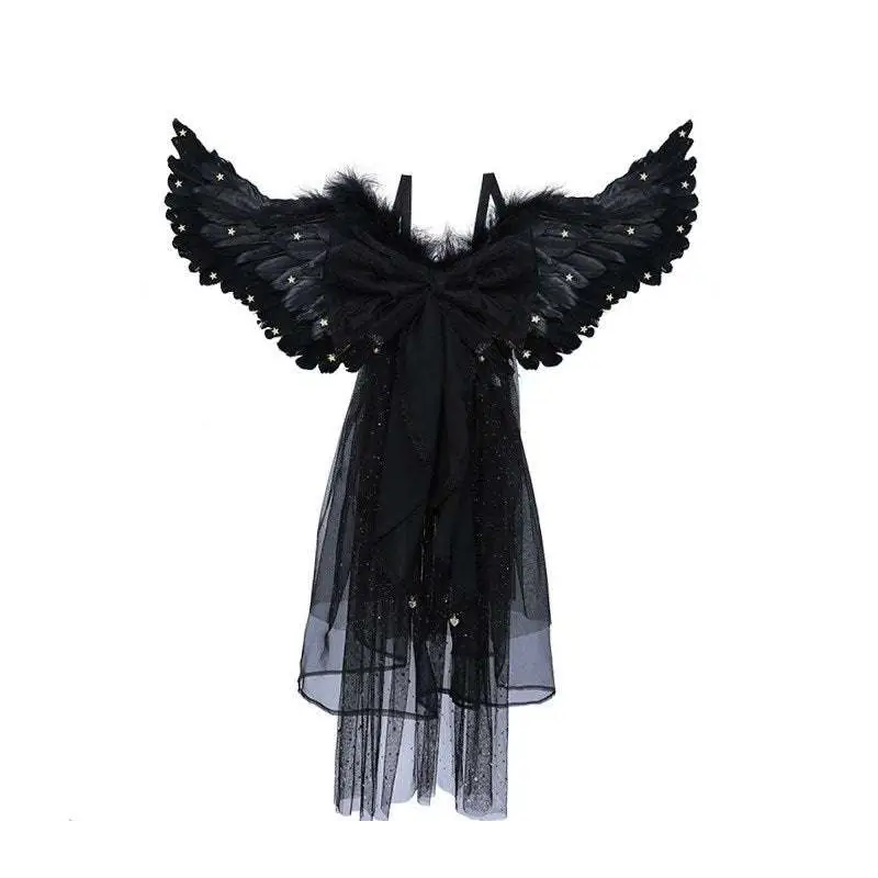 Black Star Feathered Halloween Performance Costume