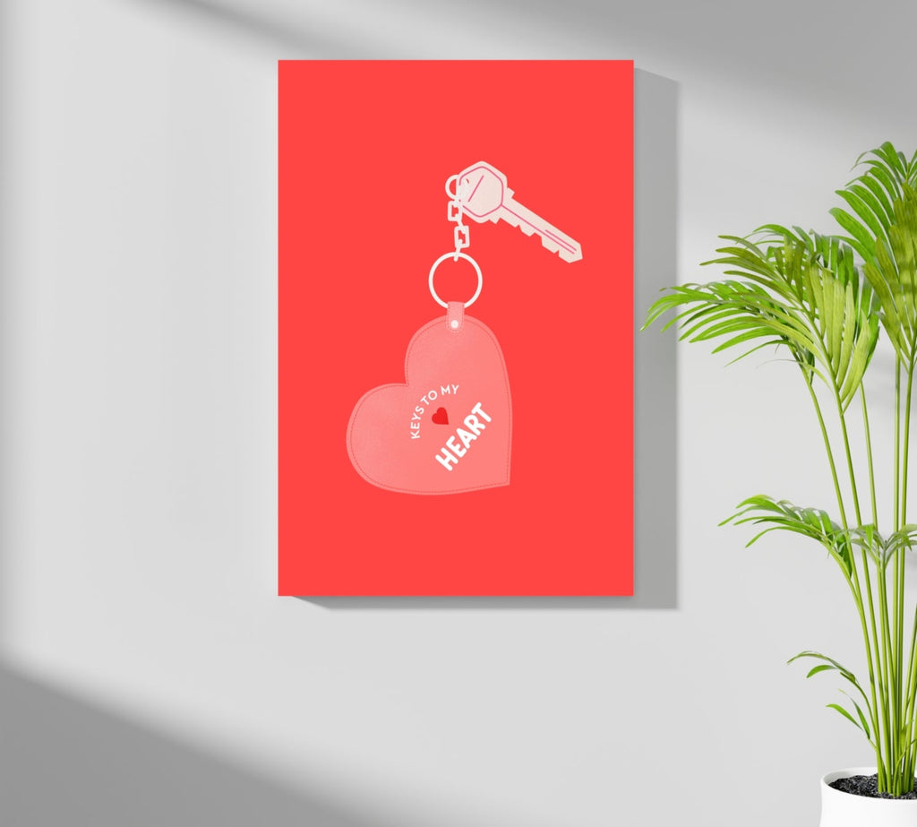 Key to Heart Aluminum Print